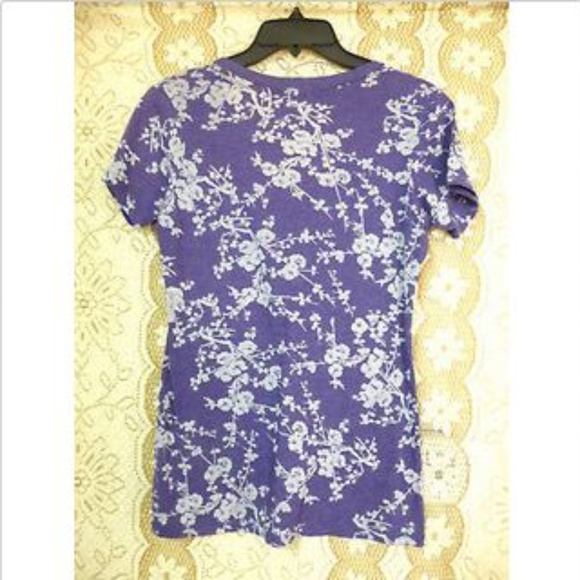 dELiA*s Womens Purple Floral Blouse Size M - Picture 2 of 4